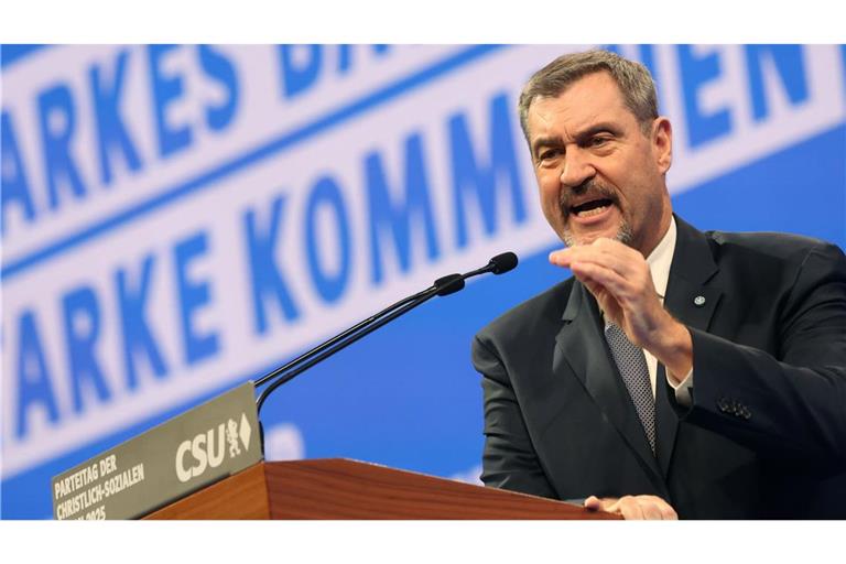 Markus Söder wurde auf dem CSU-Parteitag in München mit 83,6 Prozent erneut als Parteivorsitzender gewählt.