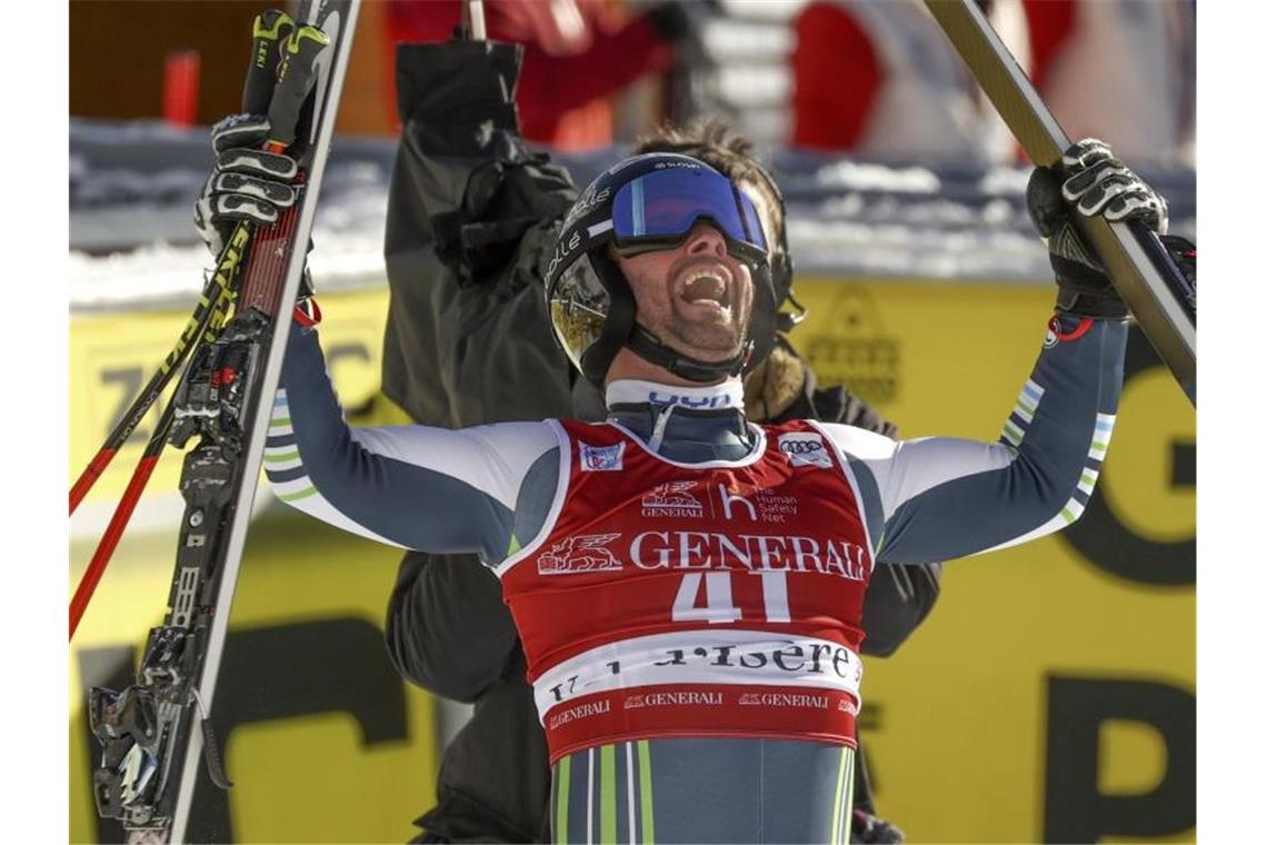 Martin Cater aus Slowenien freut sich über seinen Sieg. Foto: Alessandro Trovati/AP/dpa