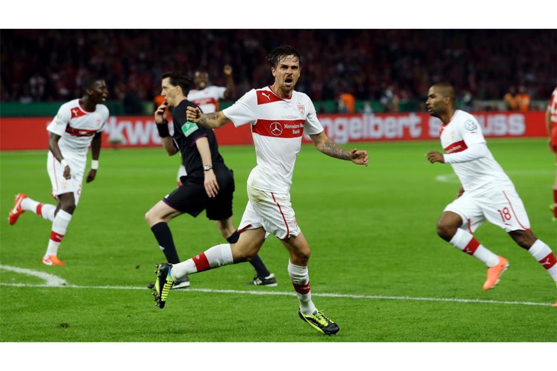Martin Harnik brachte den VfB Stuttgart mit zwei Treffern im Pokalfinale 2013 nochmal heran – am Ende gewann der FC Bayern aber doch mit 3:2.
