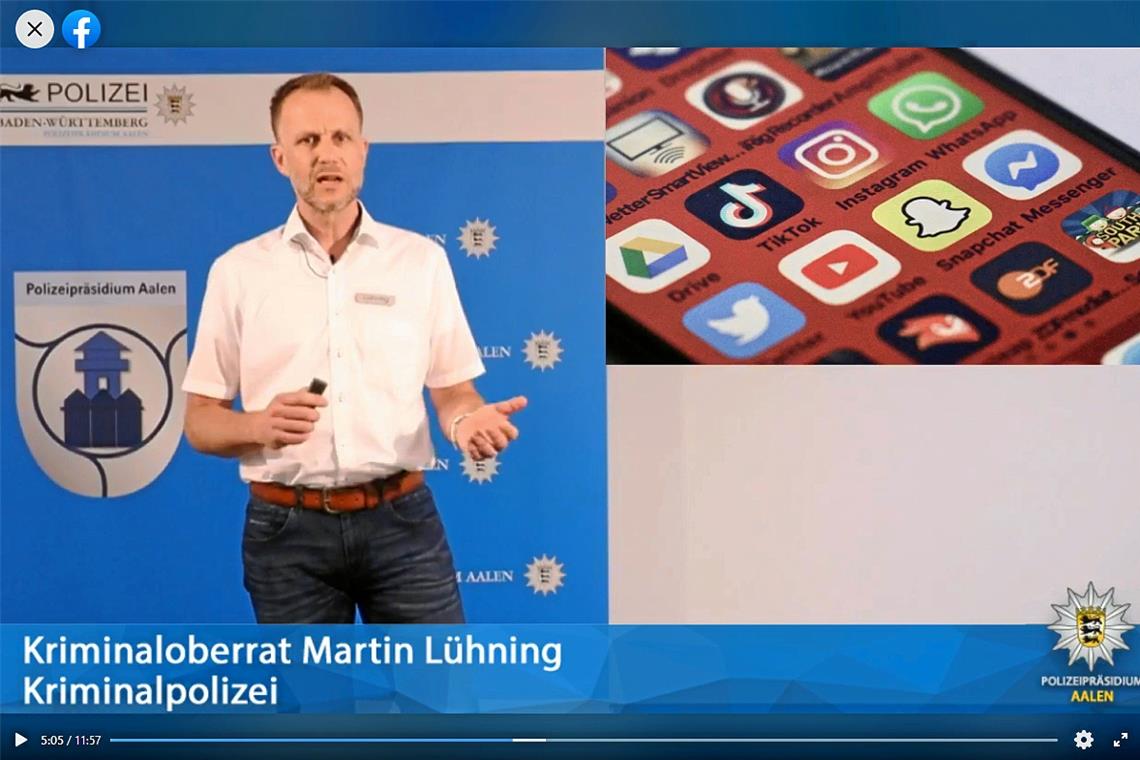 Erst denken, dann klicken Martin Lühning im Livestream. Screenshot: BKZ
