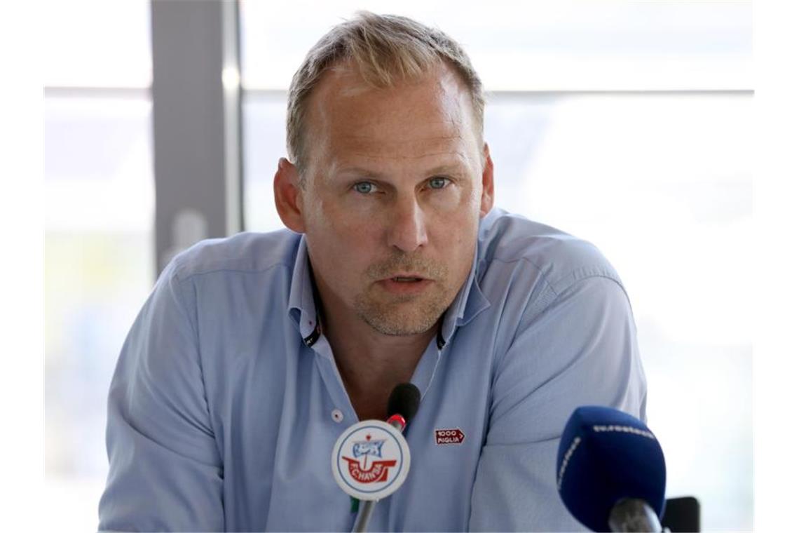 Martin Pieckenhagen bei einer Pressekonferenz. Foto: Bernd Wüstneck/dpa-Zentralbild/dpa/Archivbild