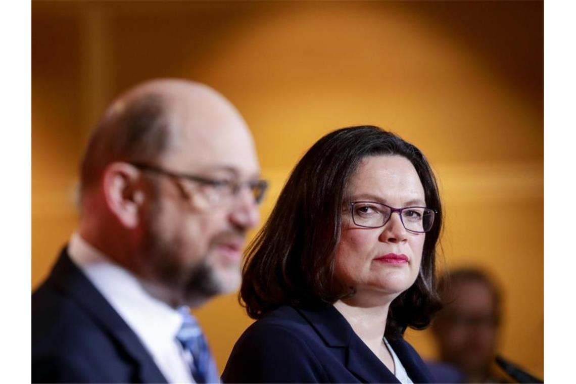 Martin Schulz will nicht gegen Andrea Nahles um den SPD-Fraktionsvorsitz kandidieren. Foto: Kay Nietfeld