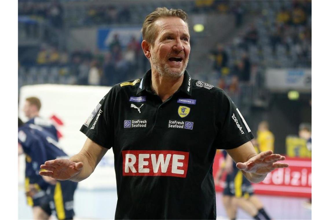 Handball-Saison: Löwen-Trainer Schwalb rechnet mit Abbruch Martin Schwalb, Trainer der Rhein-Neckar Löwen. Foto: Michael Deines/dpa/Archivbild