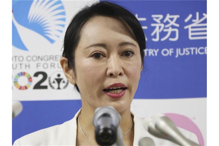 Masako Mori, Justizministerin von Japan, weist die scharfen Vorwürfe zurück. Foto: Koji Sasahara/AP/dpa
