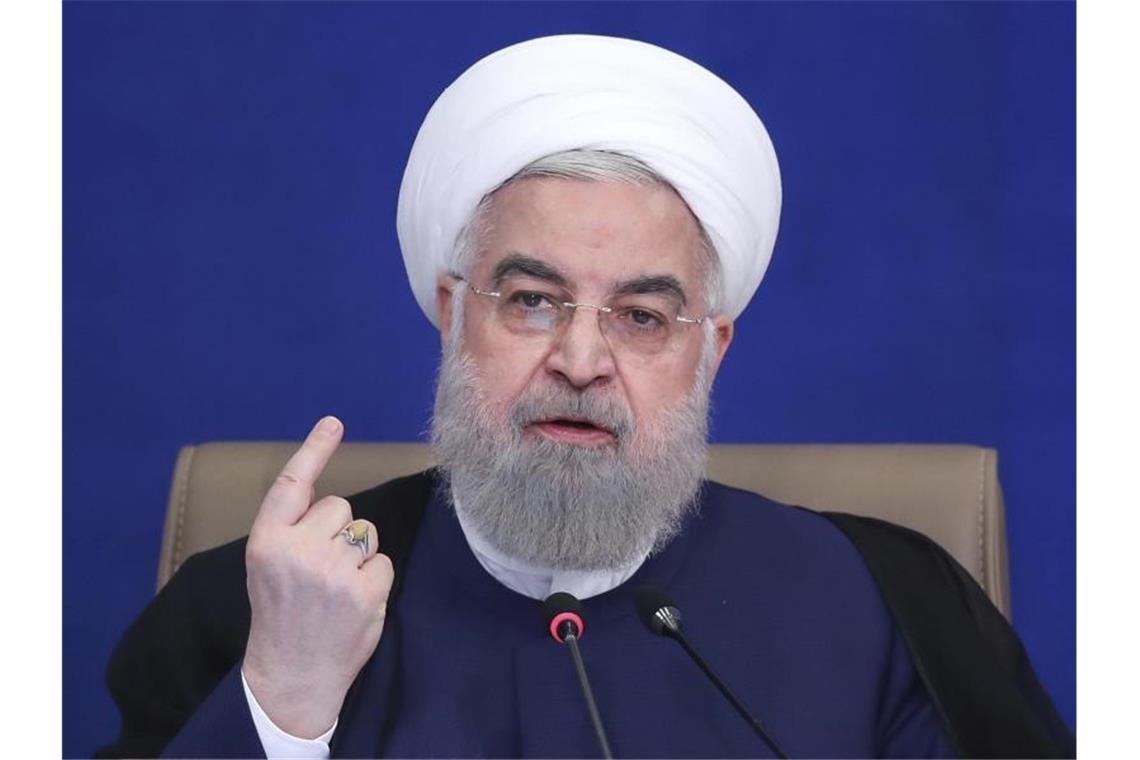 Masih Alinejad machte Irans scheidenden Präsidenten Hassan Ruhani für den Entführungsversuch verantwortlich. Foto: ---/Office of the Iranian Presidency/AP/dpa/Archivbild