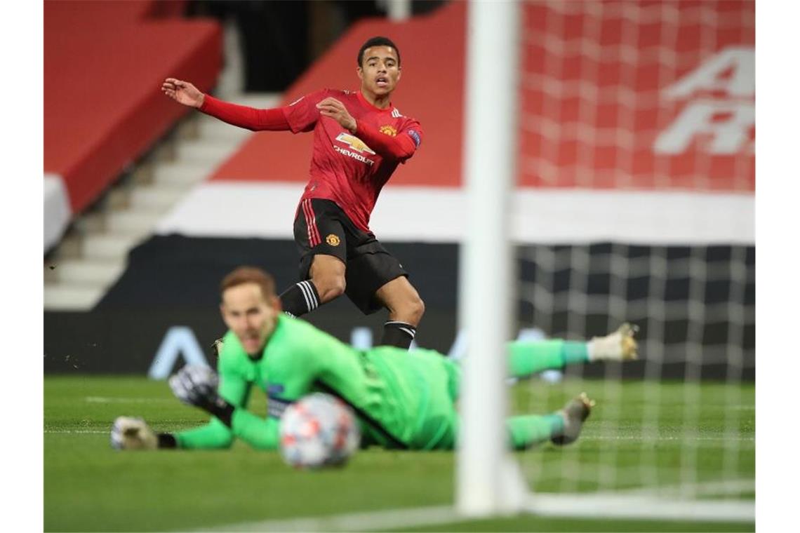 Mason Greenwood brachte Man United gegen Leipzig auf die Siegerstraße. Foto: Nick Potts/PA Wire/dpa