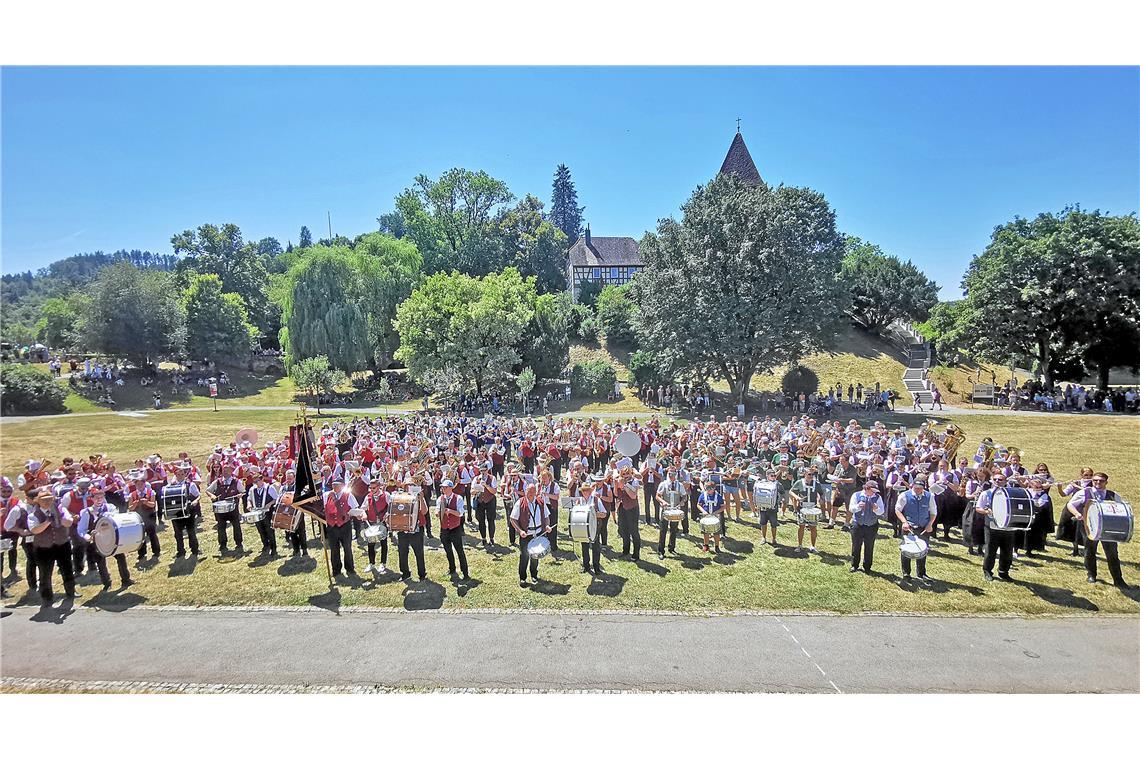Massenchor der Musikvereine im Stadtgarten. Feier zu 60 Jahre Städtepartnerschaf...