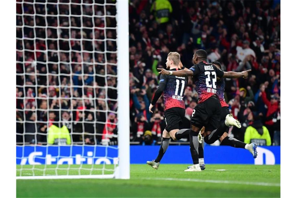 Matchwinner beim Leipziger Sieg in London: Timo Werner (l). Foto: Robert Michael/dpa-Zentralbild/dpa