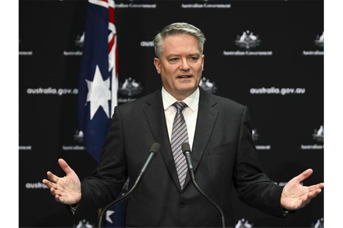 Mathias Cormann, damals Finanzminister von Australien, wird vom 1. Juni an die Industriestaaten-Organisation OECD führen. Foto: Lukas Coch/AAP/dpa