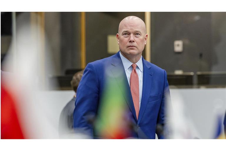 Matthew Whitaker, US-Botschafter bei der Nato, beharrt auf dem Fünf-Prozent-Ziel für die Verteidigungsausgaben, lässt aber eine kleine Hintertür offen.