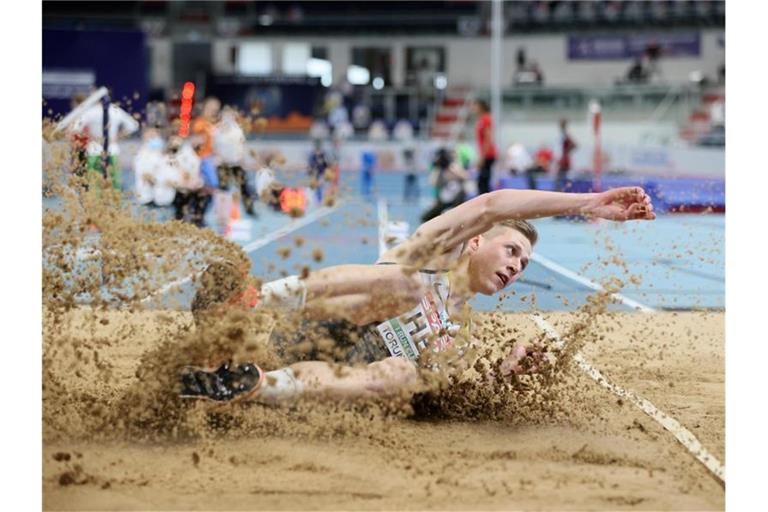 Max Heß greift erneut bei einer Hallen-EM nach einer Medaille. Foto: Leszek Szymanski/PAP/dpa
