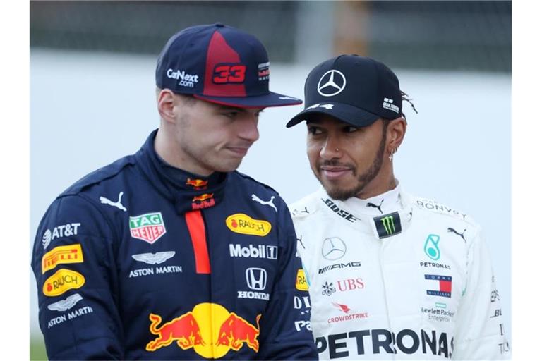 Max Verstappen (l) will in Monaco Lewis Hamilton fordern. Foto: David Davies/PA Wire/dpa