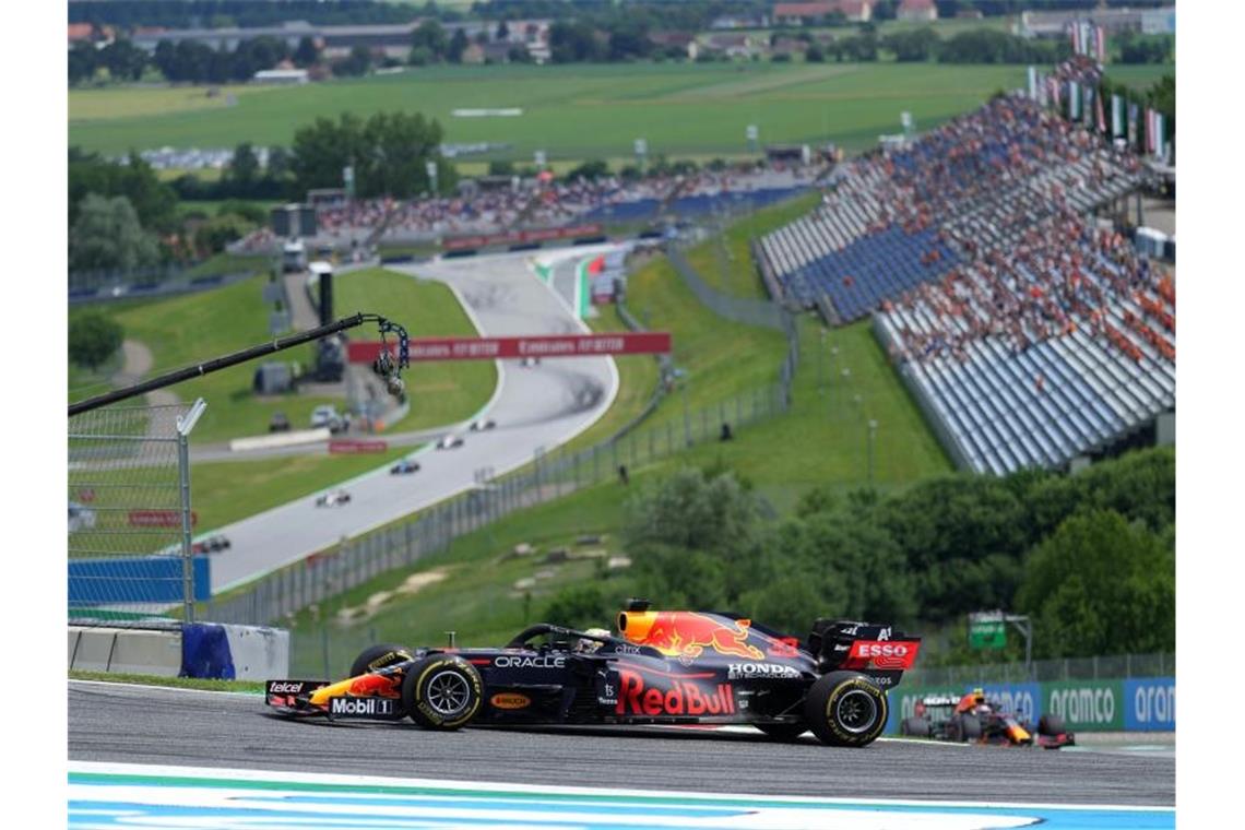 Max Verstappen sicherte sich beim Großen Preis der Steiermark den Sieg. Foto: Georg Hochmuth/APA/dpa