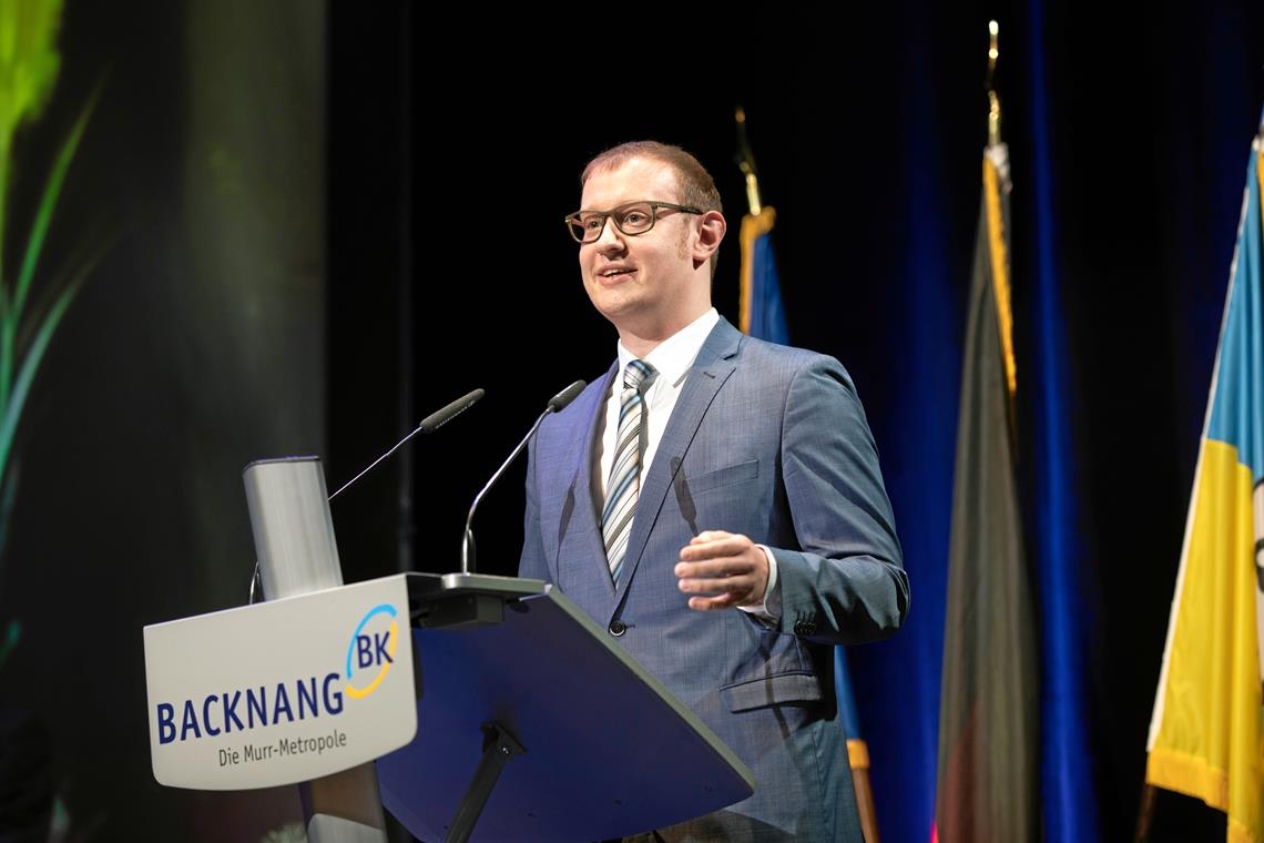 Maximilian Friedrich nach seinem Sieg im zweiten Wahlgang. Foto: A. Becher