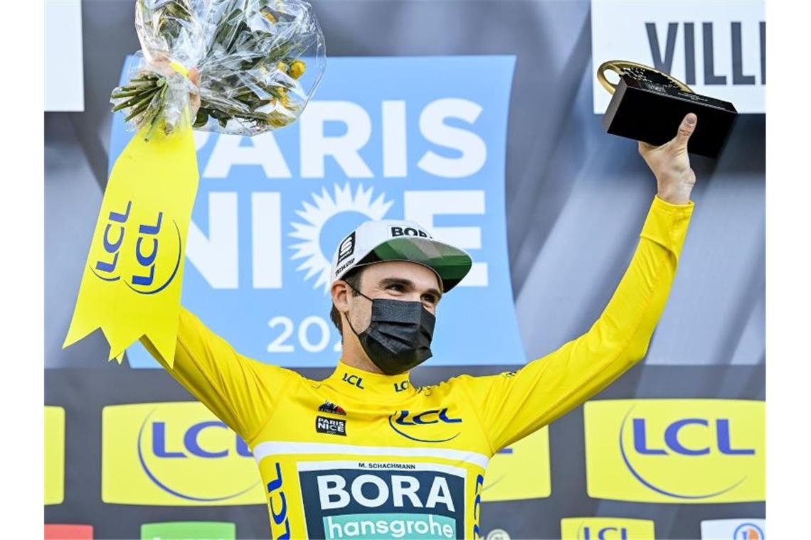 Schachmann erneut Gesamtsieger bei Paris-Nizza Maximilian Schachmann hat bei der Traditionsrundfahrt Paris-Nizza überraschend seinen Titel verteidigt. Foto: David Stockman/BELGA/dpa