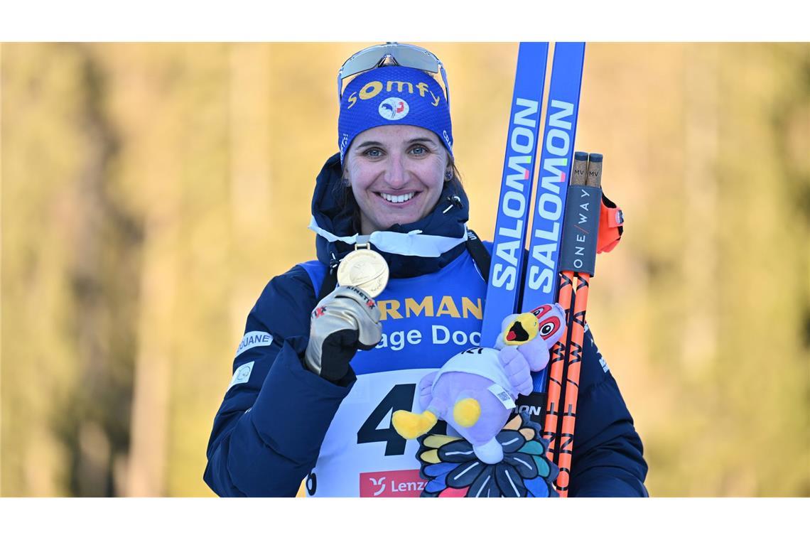 Medaillensammlerin: Julia Simon holte schon zehnmal WM-Gold. (Archivbild)