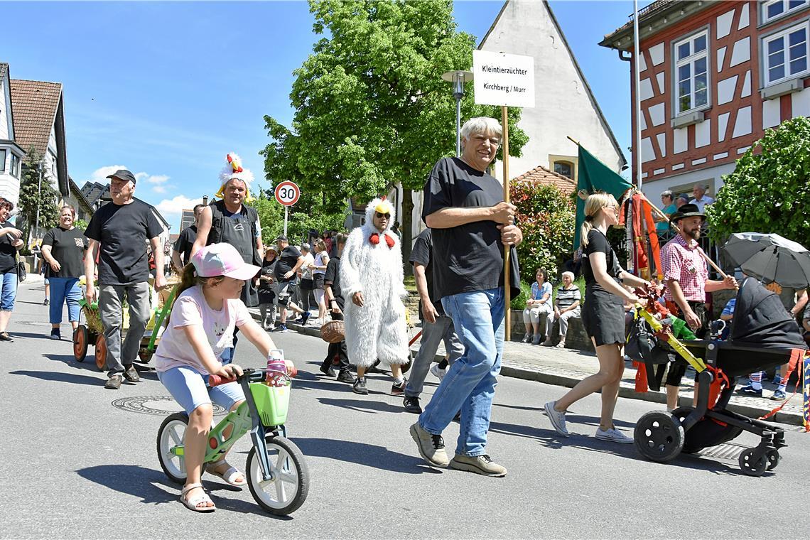 Mehr oder weniger verrückte Hühner der Kleintierzüchter. Der große Festzug die H...