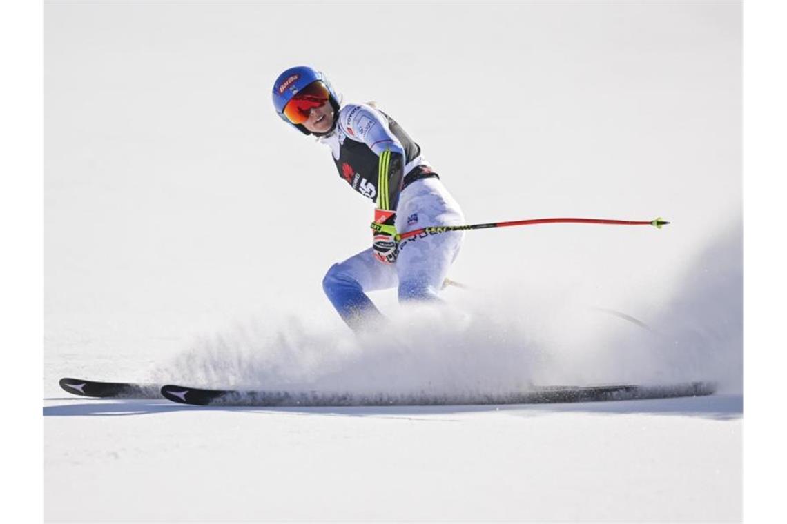 Ski-Star Shiffrin glänzt nach Olympia-Fiasko - Weidle Siebte Meldete sich nach Olympia zurück: Mikaela Shiffrin aus den USA. Foto: Gian Ehrenzeller/KEYSTONE/dpa