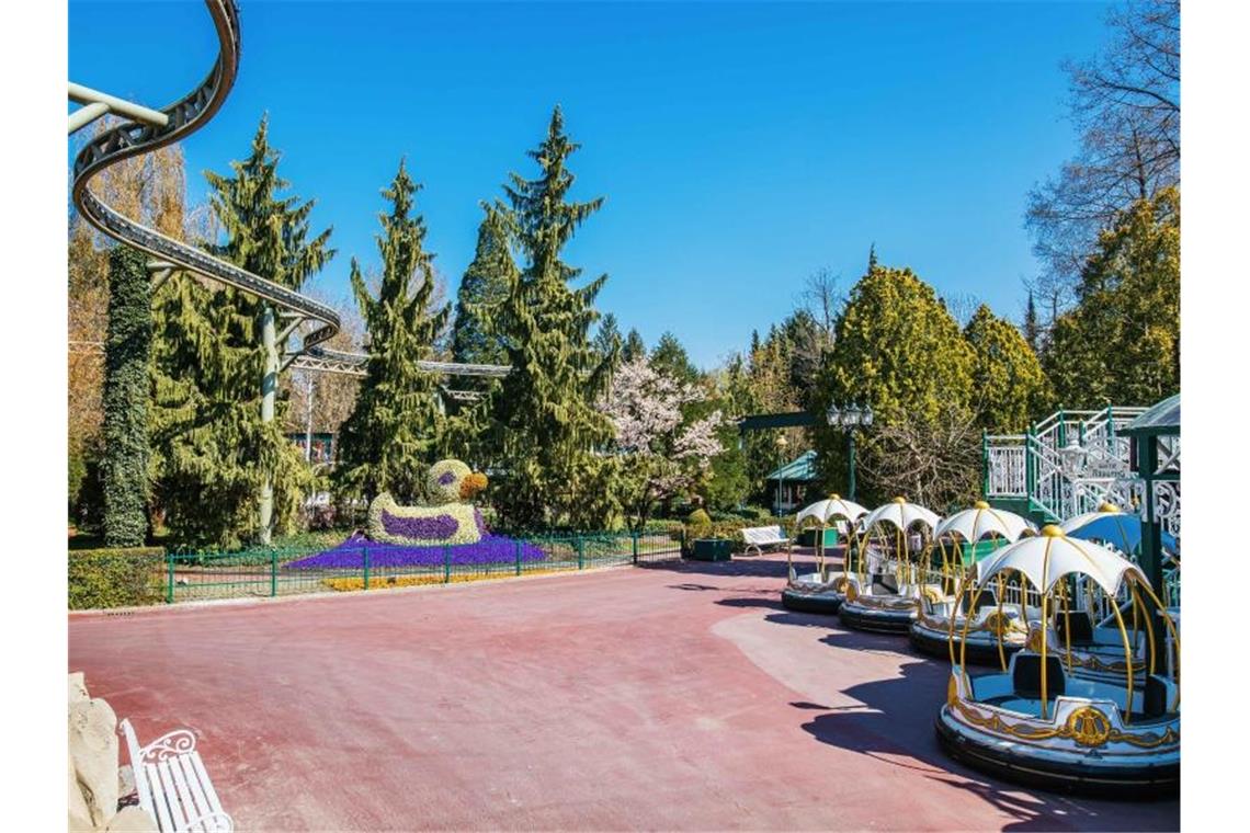 Der Südwest-Tourismus plant den Urlaub nach der Corona-Krise Menschenleer ist das Gelände des Europa Park. Foto: Philipp von Ditfurth/dpa