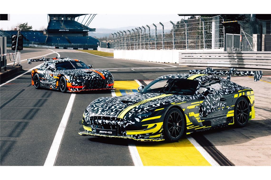 Mercedes-AMG kündigt neuen GT3 (links) und Black Series Modelle an.