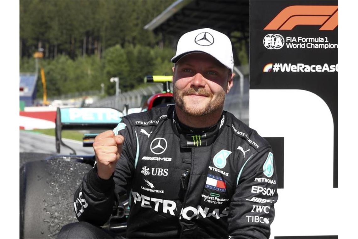 Mercedes-Pilot Valtteri Bottas siegte in Spielberg. Foto: Mark Thompson/pool Getty/AP/dpa