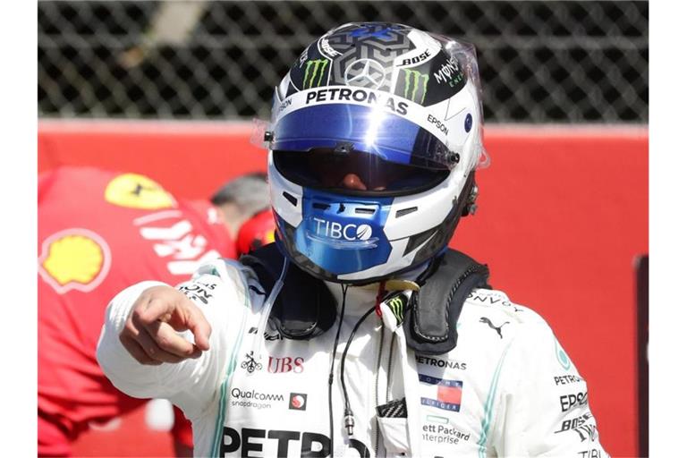 Mercedes-Pilot Valtteri Bottas startet beim Großen Preis von Spanien von der Pole Position. Foto: Manu Fernandez/AP