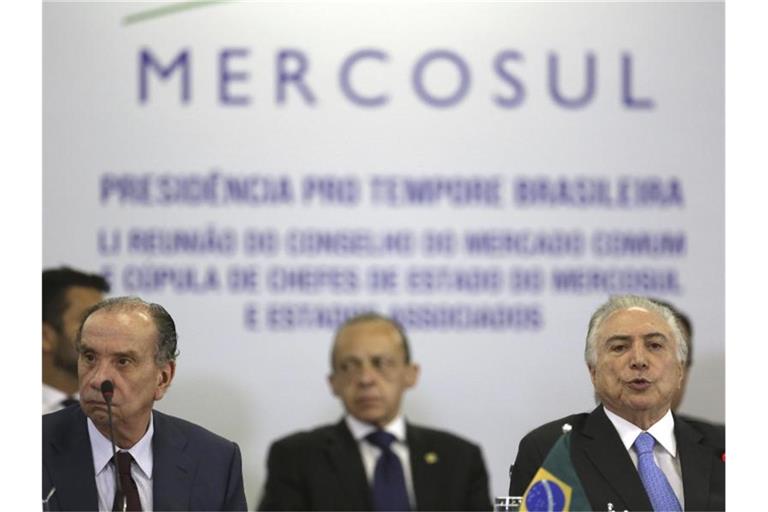 Mercosur-Gipfel: Die Gespräche der EU über ein Freihandelsabkommen mit dem südamerikanischen Staatenbund Mercosur waren erfolgreich. Foto: Eraldo Peres/AP