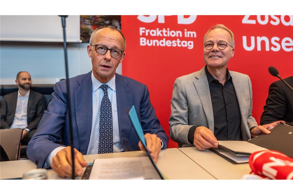 Merz bei der SPD-Fraktion