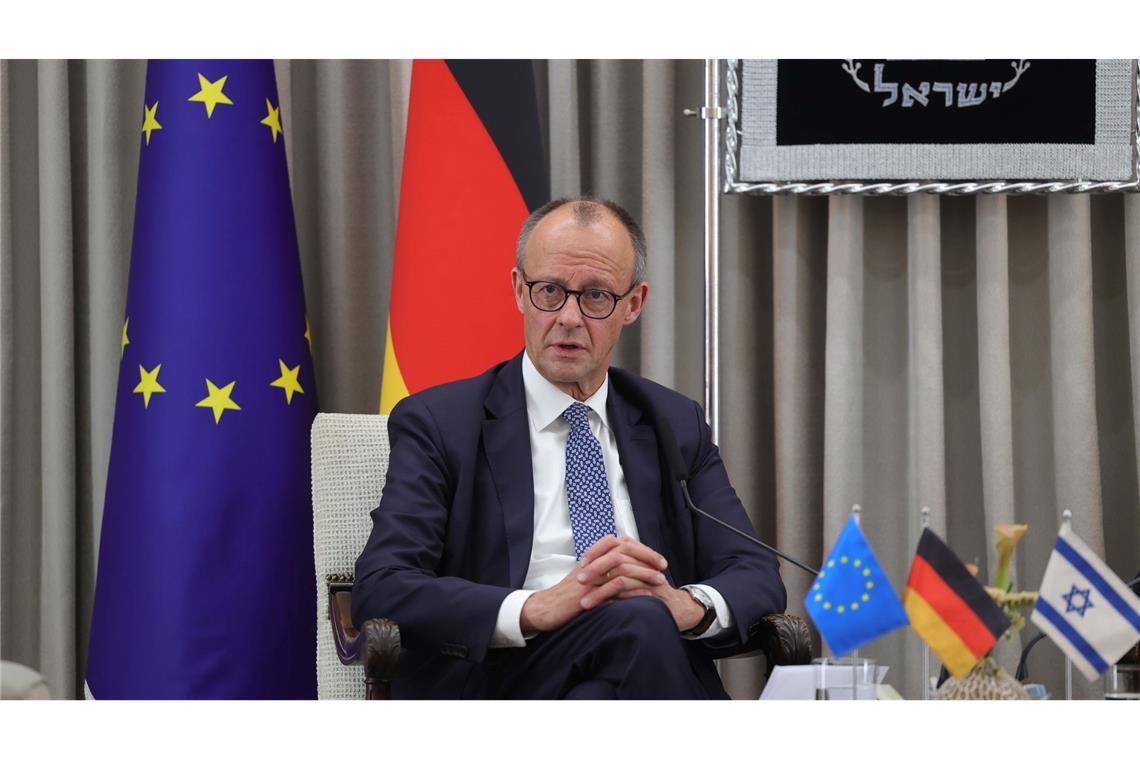 Merz betont, Deutschland werde immer an der Seite Israels stehen.