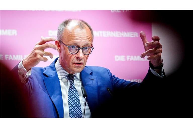 Merz sprach auf einer Tagung von Familienunternehmern.