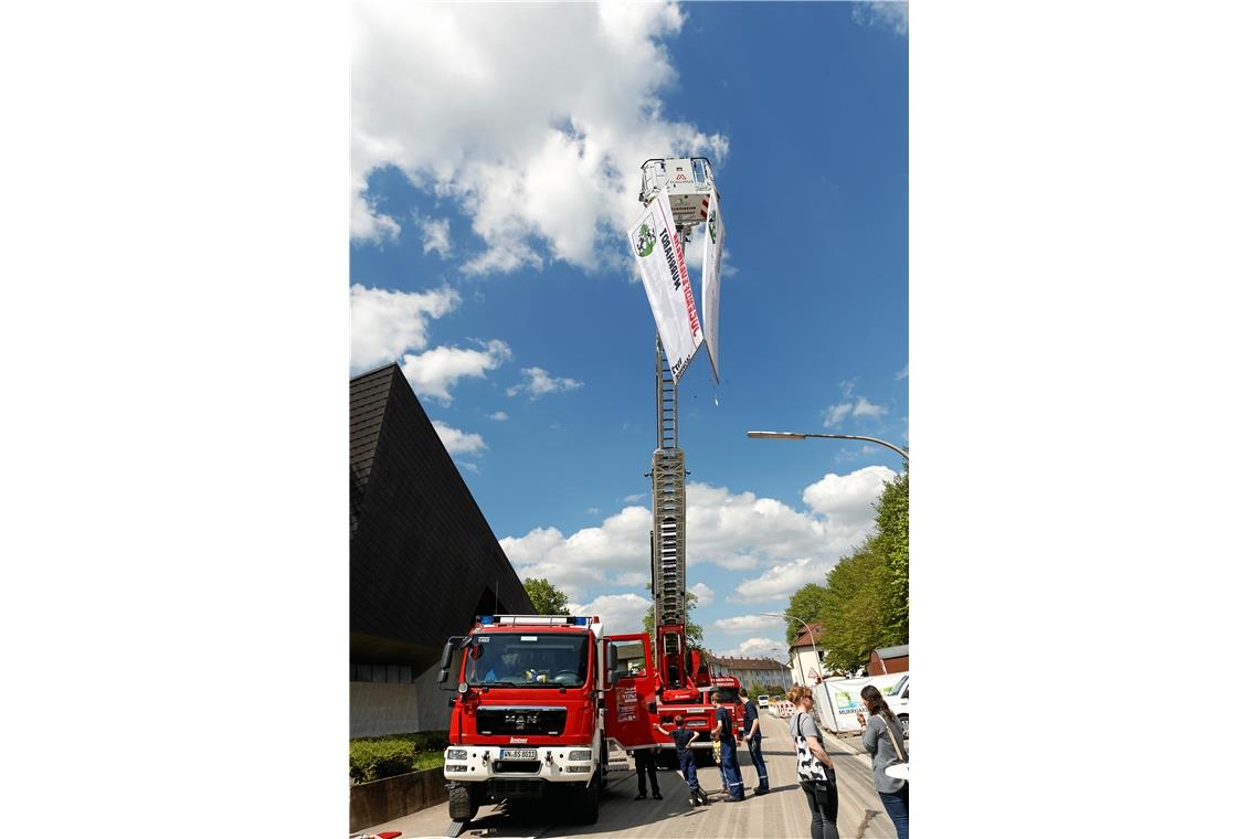 Messe Murrhardt: Die Feuerwehr Murrhardt präsentiert sich.