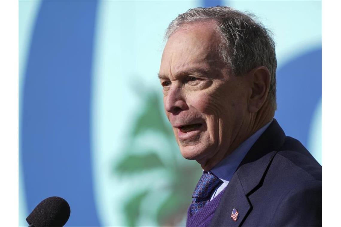Michael Bloomberg, demokratischer Bewerber um die Präsidentschaftskandidatur, während einer Wahlkampfveranstaltung. Foto: Scott Varley/The Orange County Register/AP/dpa