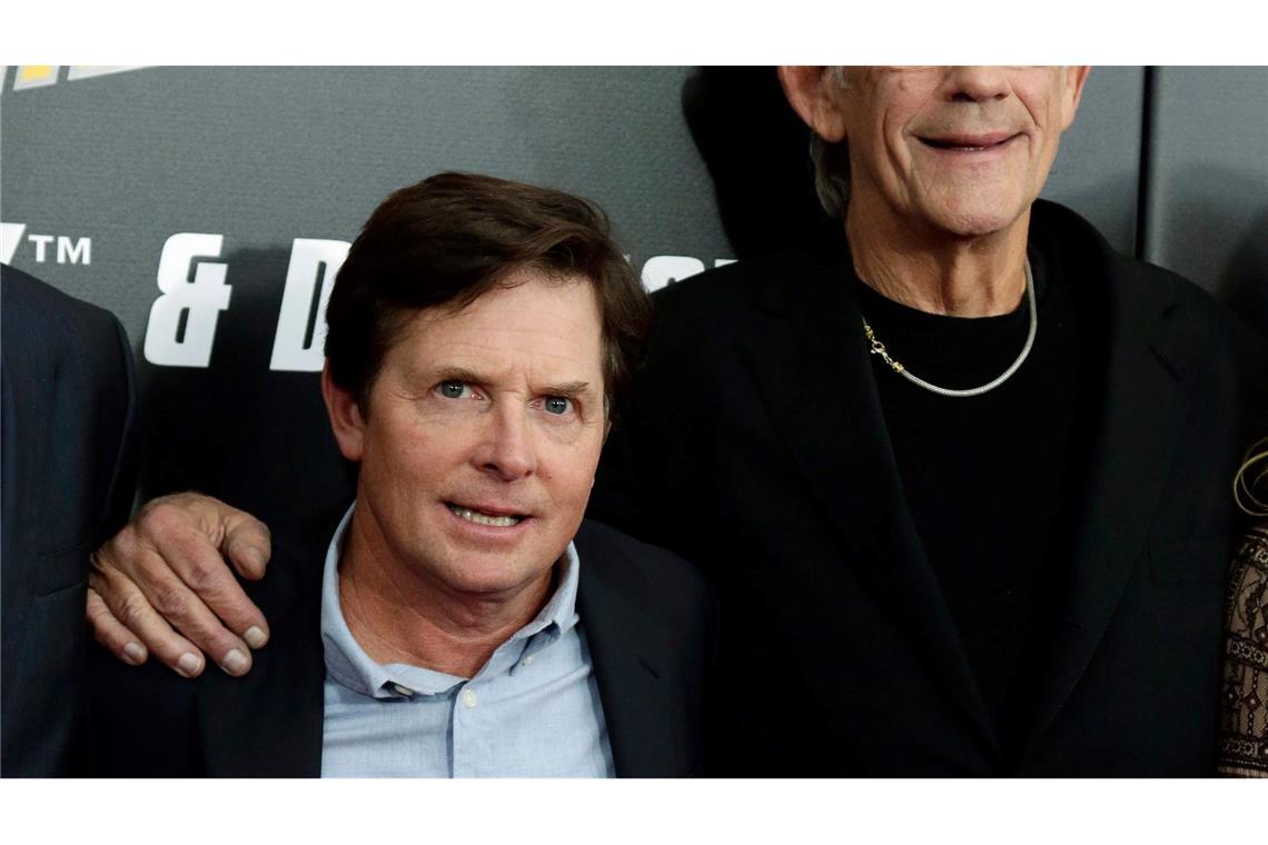 Michael J. Fox und Christopher Lloyd - hier vor zehn Jahren - wurden durch "Zurück in die Zukunft" zu Hollywood-Weltstars. (Archivbild)