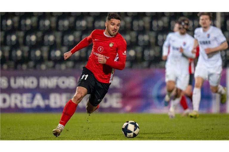 Michael Kleinschrodt hat elf Saisontore für die SG Sonnenhof Großaspach erzielt.  

IMAGO/kolbert-press/Philip Ziegler