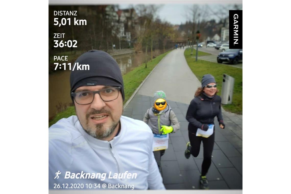 Michael, Malte und Sonja Clauss (von links) aus Backnang