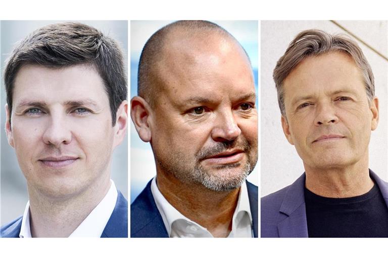 Michael Schiebe (li.) kommt neu in den Vorstand. Er rückt auf den Platz von Jörg Burzer (Mi.), der wiederum Markus Schäfer (re.) ersetzt.