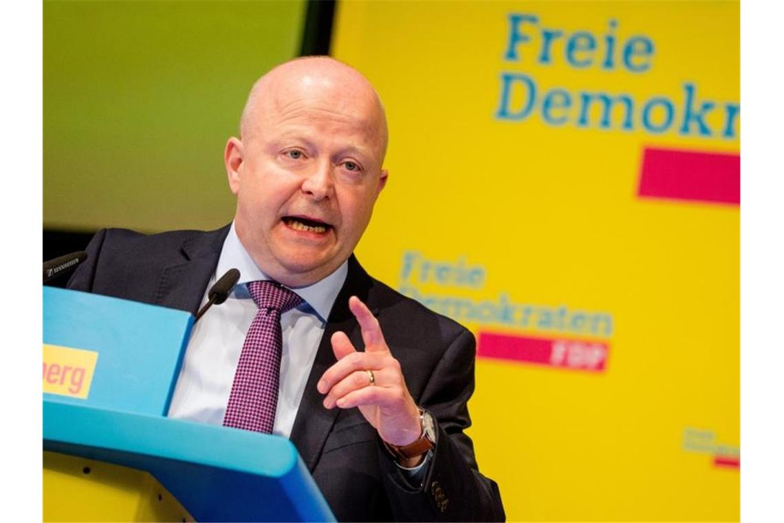 FDP will stärker mit Klimapolitik punkten Michael Theurer, Landesvorsitzender der FDP Baden-Württemberg, beim Landesparteitag der FDP Baden-Württemberg. Foto: Christoph Schmidt