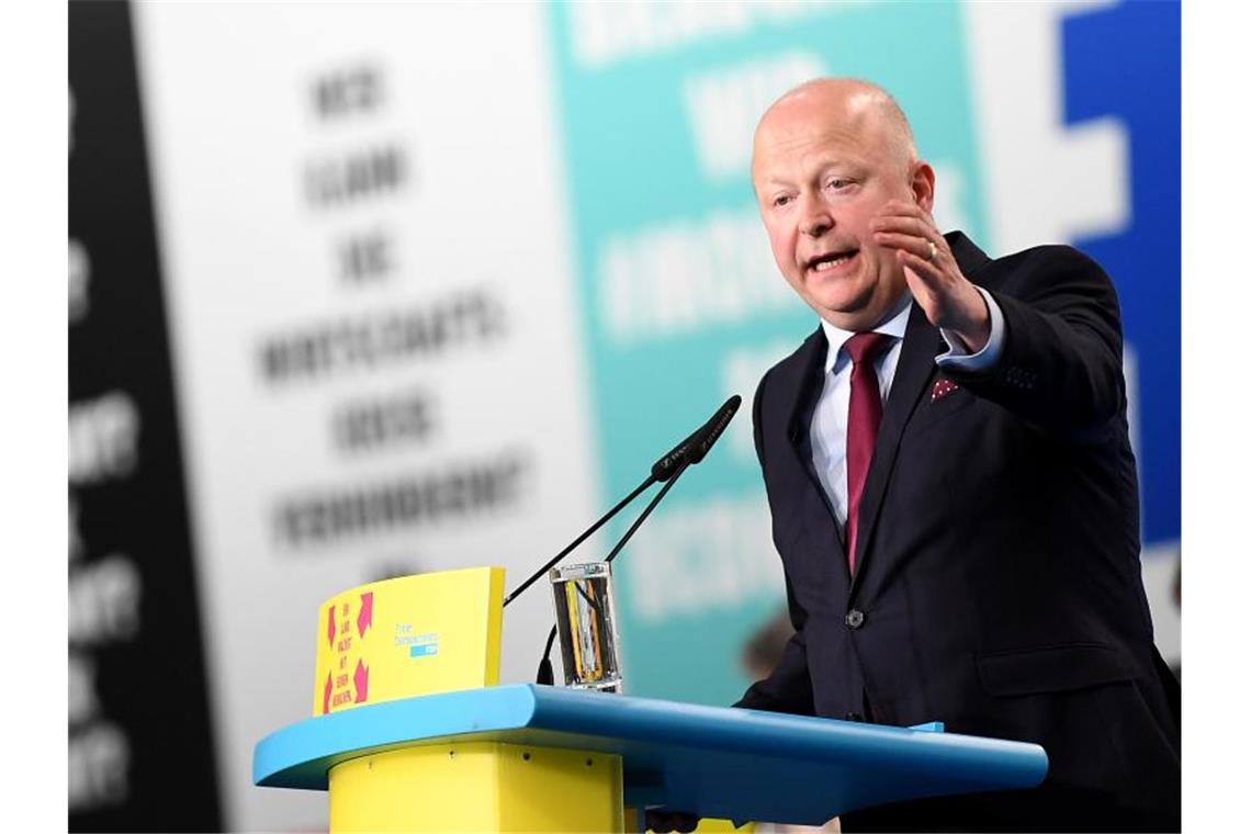 Michael Theurer spricht beim 70. FDP-Bundesparteitag. Foto: Britta Pedersen/zb/Archiv