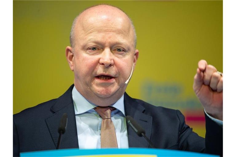 Michael Theurer, Vorsitzender der FDP Baden-Württemberg, spricht während eines Landesparteitages. Foto: Sebastian Gollnow/dpa