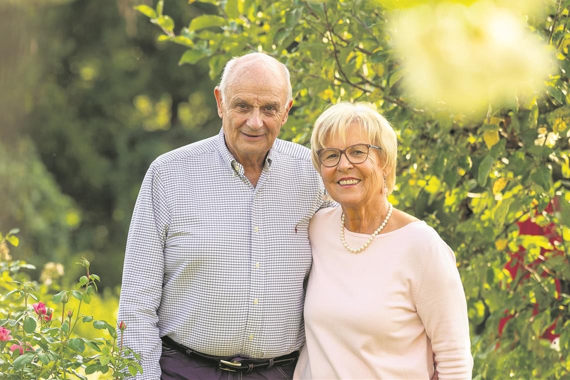 Michael und Traudel Schützendorf feiern ihren Hochzeitstag zunächst in Oppenweiler, anschließend in München. Foto: A. Becher