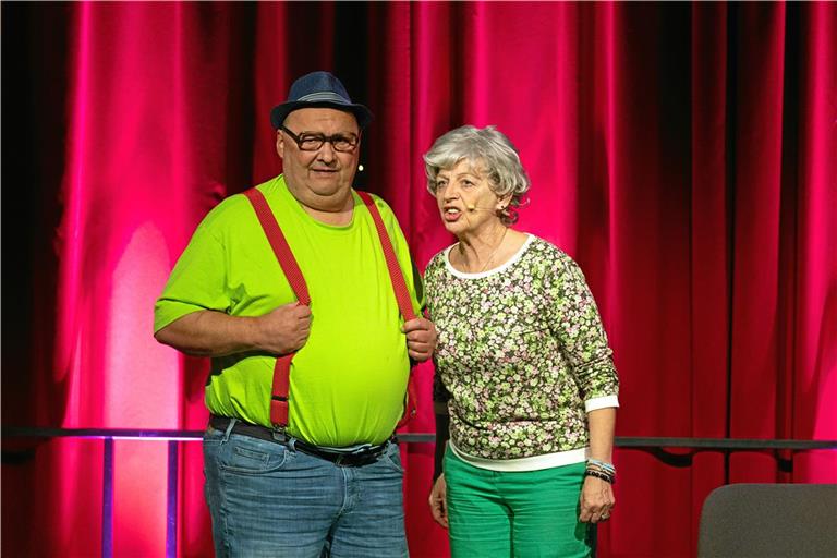 Michael Willkommen und Ute Landenberger treten als die Kächeles auf. Foto: Alexander Becher