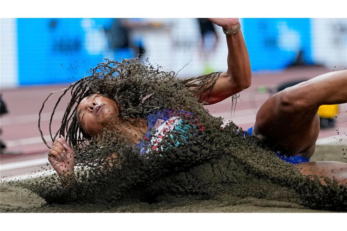 Mihambo-Konkurrentin Tara Davis-Woodhall überzeugt bei der WM.