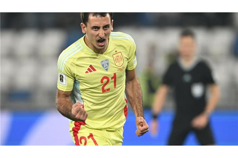 Mikel Oyarzabal führte Spanien mit einem Doppelpack zum Sieg.