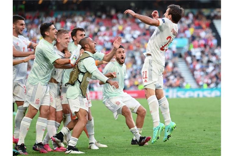 Mikel Oyarzabal machte mit dem 5:3 alles klar. Foto: Jonathan Nackstrand/Pool AFP/AP/dpa