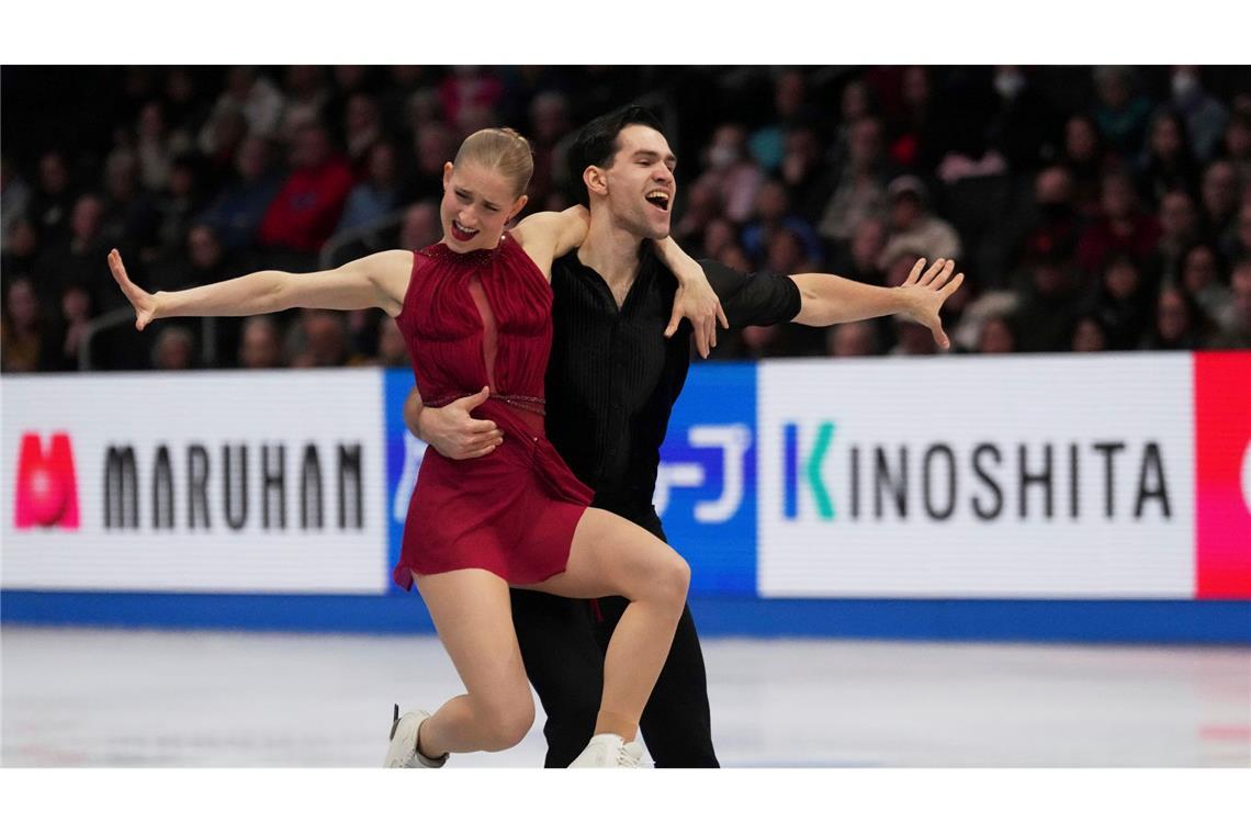 Hase/Wolodin auf Podestkurs bei Eiskunstlauf-WM Minerva Hase (l) und Nikita Wolodin dürfen weiter vom WM-Titel träumen.