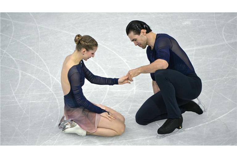 Minerva Hase und Nikita Volodin unterliefen in der Kür einige Fehler.