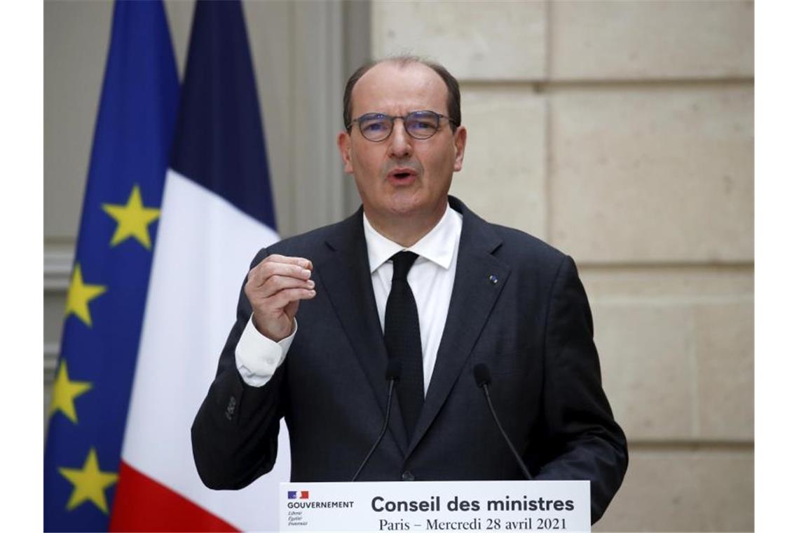 Ministerpräsident Jean Castex: „Die islamistische Bedrohung bleibt sehr hoch.“. Foto: Gonzalo Fuentes/REUTERS POOL/AP/dpa