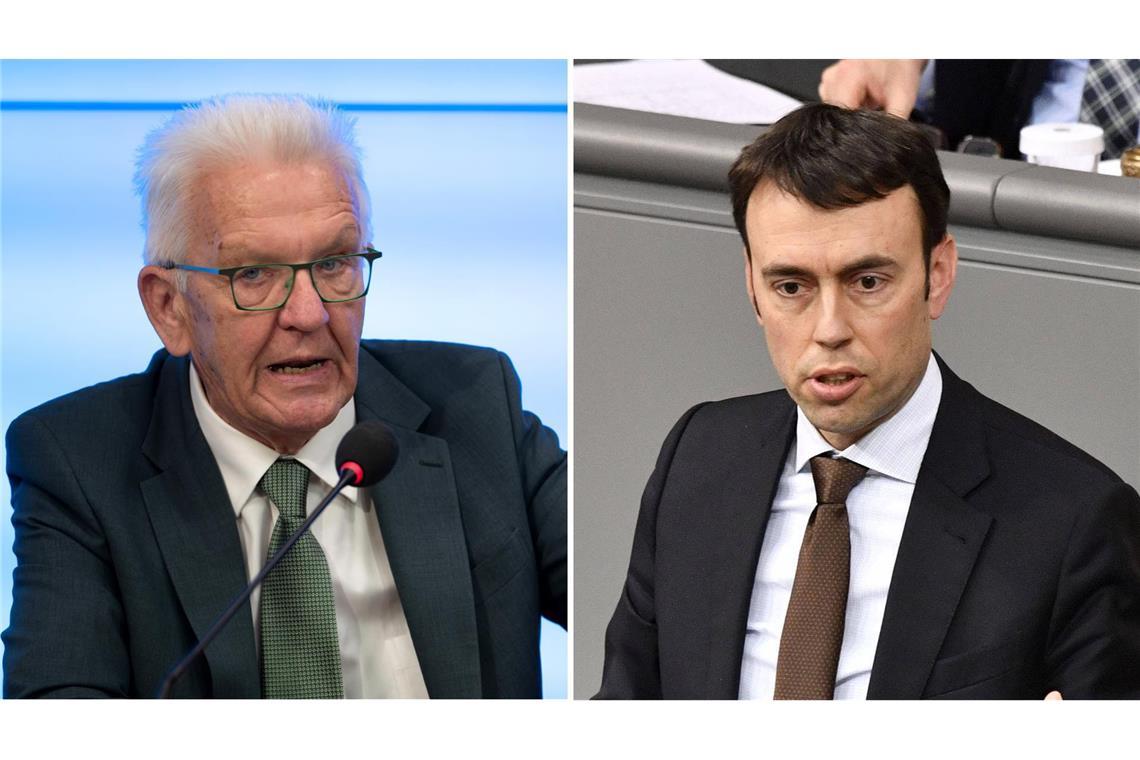 Ministerpräsident Winfried Kretschmann (Grüne) und sein früherer Vize, der Parlamentarische Staatssekretär im Verteidigungsministerium Nils Schmid (SPD), plädieren für Vernetzung im Verteidigungsbereich.