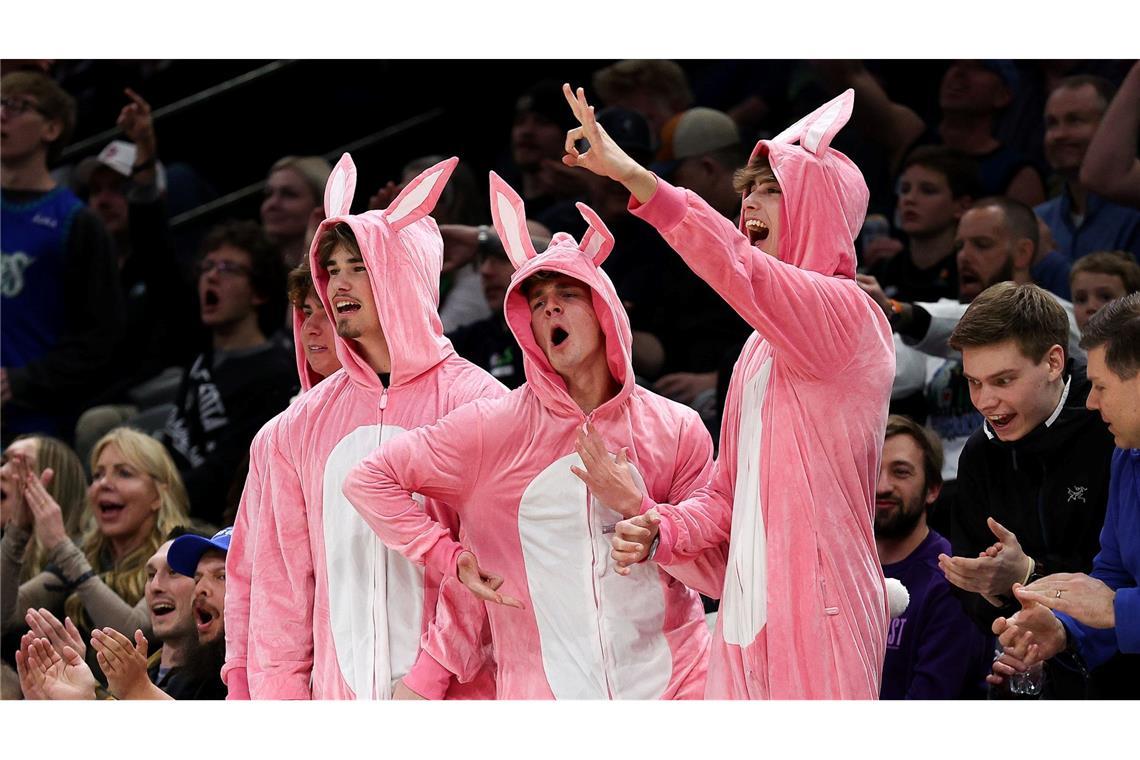 Minneapolis: Osterhasen auf den Rängen – verkleidete Fans sorgen für Stimmung bei Timberwolves gegen Hornets