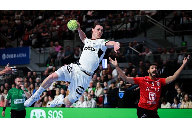 Miro Schluroff gab im März 2025 sein Debüt im DHB-Team.